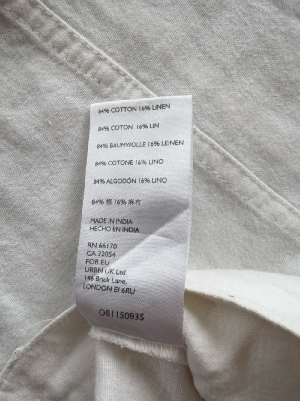 Urban Outfitters White Cotton & line Blend - Picture 10 of 11
